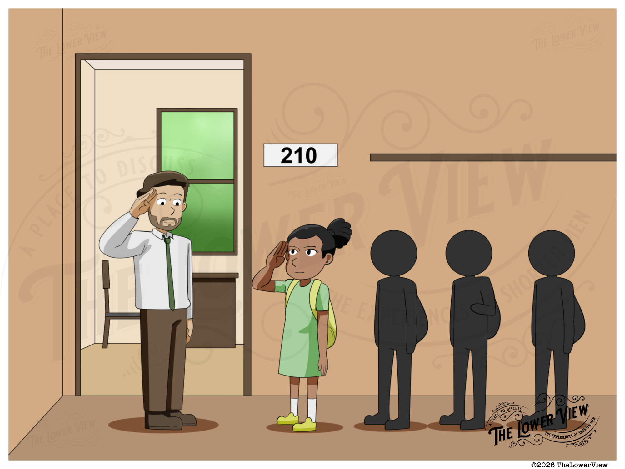 Short Teacher Commanding Respect